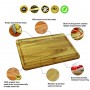 Rectangular chopping board 45x30x2 cm